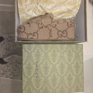 Gucci Beige GG Monogram Slides